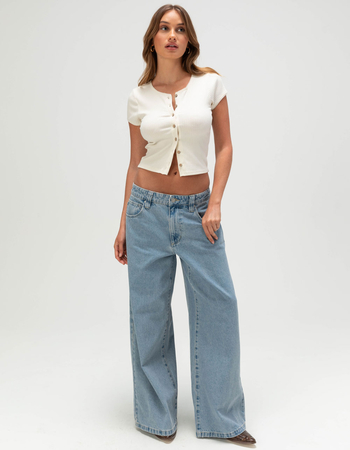 WEST OF MELROSE Button Front Womens Top Alternative Image