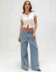 WEST OF MELROSE Button Front Womens Top image number 2