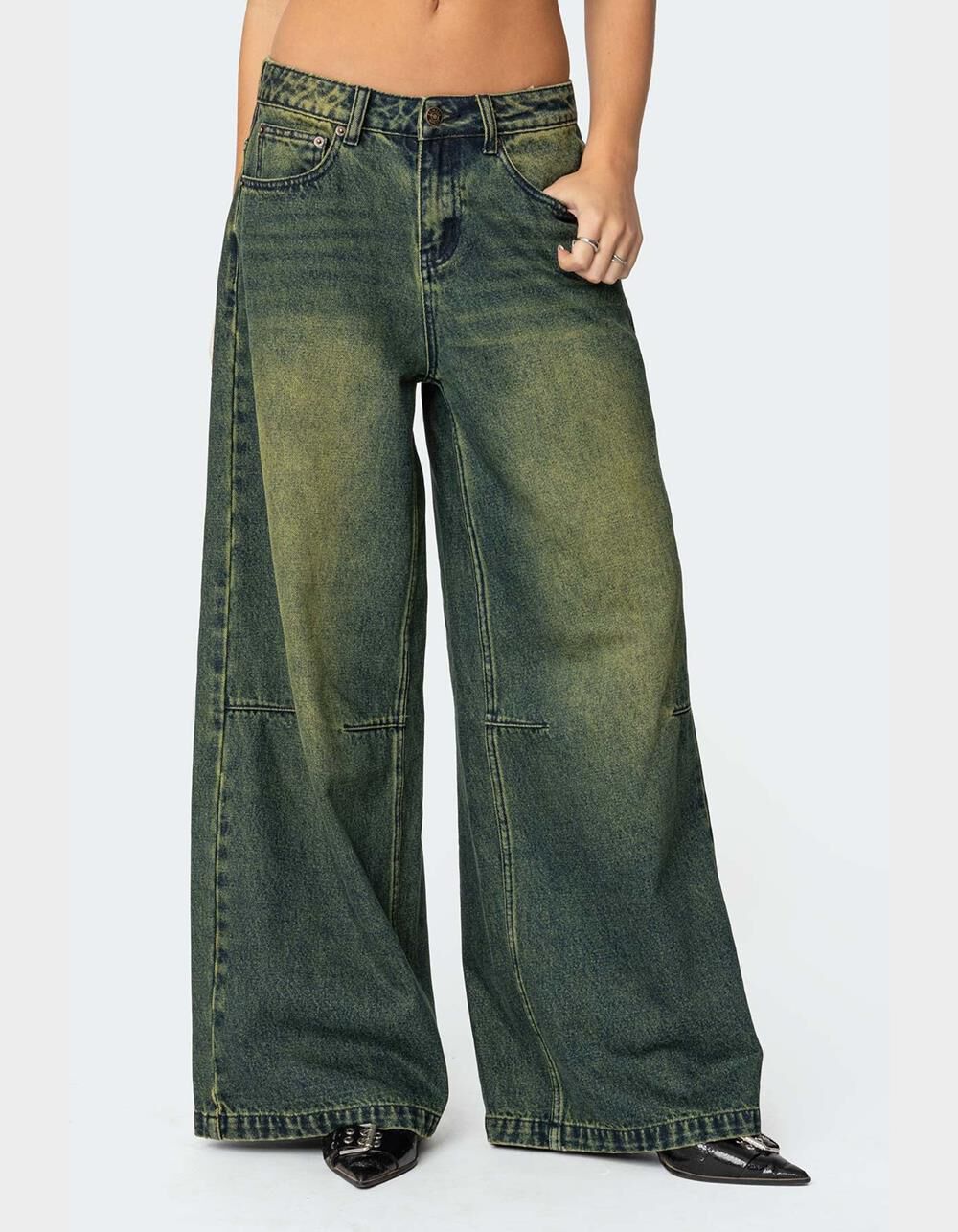 EDIKTED Shawn Washed Low Rise Jeans - LIGHT BLUE | Tillys