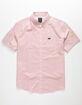 RVCA That'll Do Stretch Mens Rose Button Up Shirt image number 1