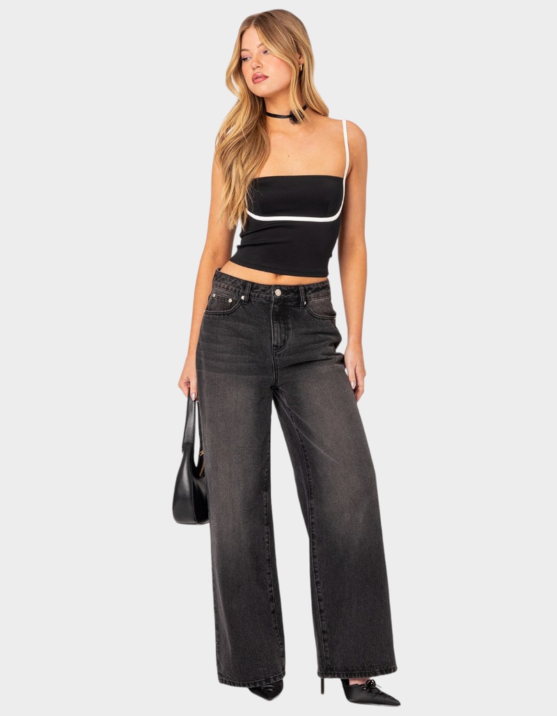 EDIKTED Yang Contrast Strap Tank Top image number 1