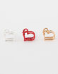 FULL TILT 3 Pack Mini Heart Metal Hair Clips image number 2