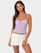 EDIKTED Textured Lacey Tank Top image number 1