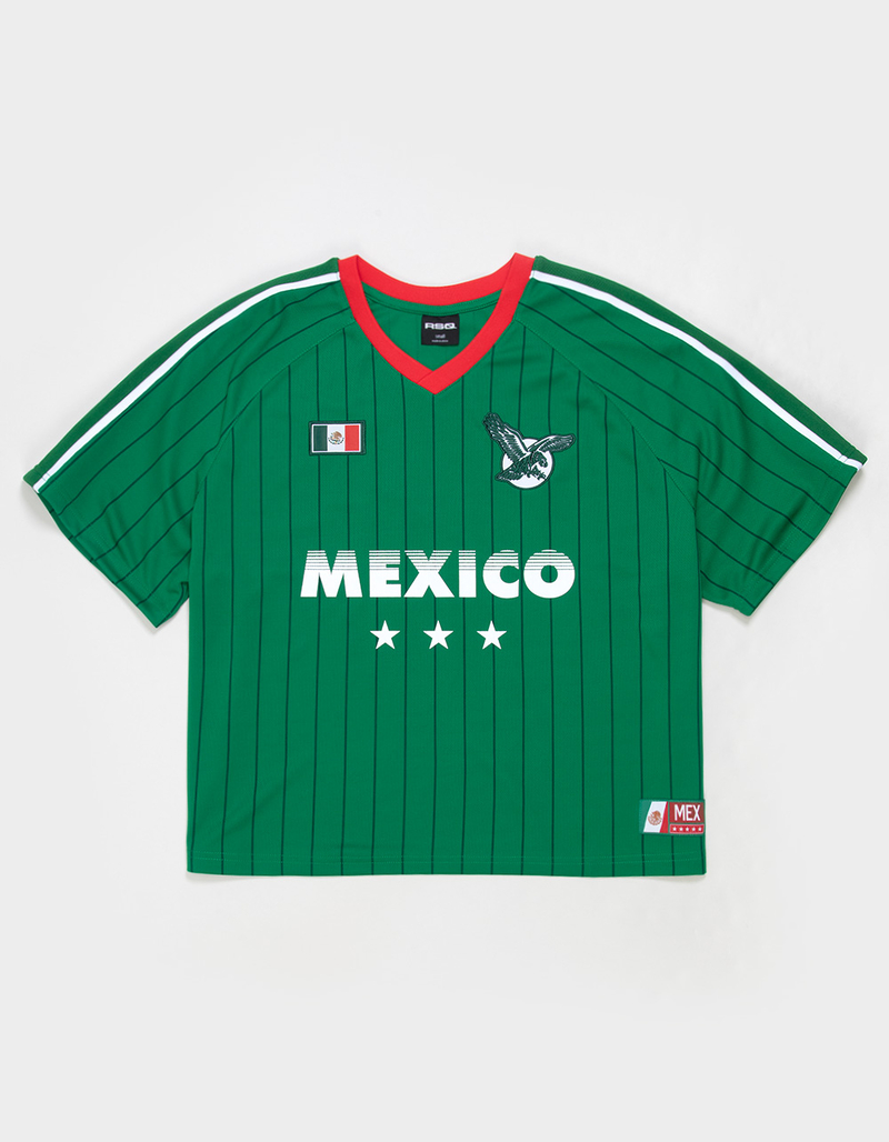 RSQ Mens Mexico Baggy Crop Soccer Jersey image number 1