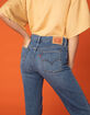 LEVI'S Wedgie High Rise Medium Wash Womens Ripped Straight Jeans image number 2