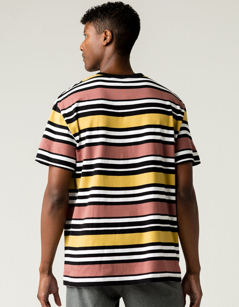 RSQ Oversized Striped Mens T-Shirt - BLKRE - 398810126