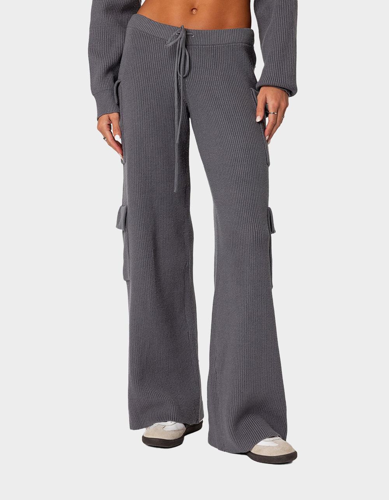EDIKTED Wynter Knit Womens Cargo Pants GRAY Tillys