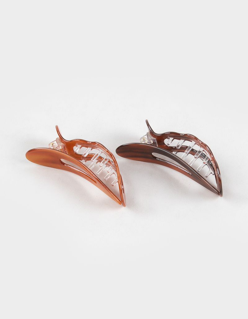 FULL TILT 2 Pack Wavy Tortoiseshell Hair Clips image number 1
