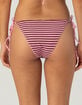 DAMSEL Polka Dot/Stripe Reversible Texture Tie Side Cheeky Bikini Bottoms image number 4