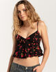 FULL TILT Ruffle Cherry Womens Babydoll Top image number 2