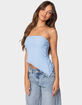 EDIKTED Vivi Mesh Asymmetric Tube Top image number 4