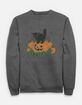 PUMPKINS Black Cat Jack-O'-Lantern Unisex Crewneck Sweatshirt image number 1