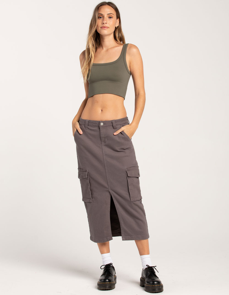 FULL TILT Seamless Chevron Womens Crop Tank Top image number 4