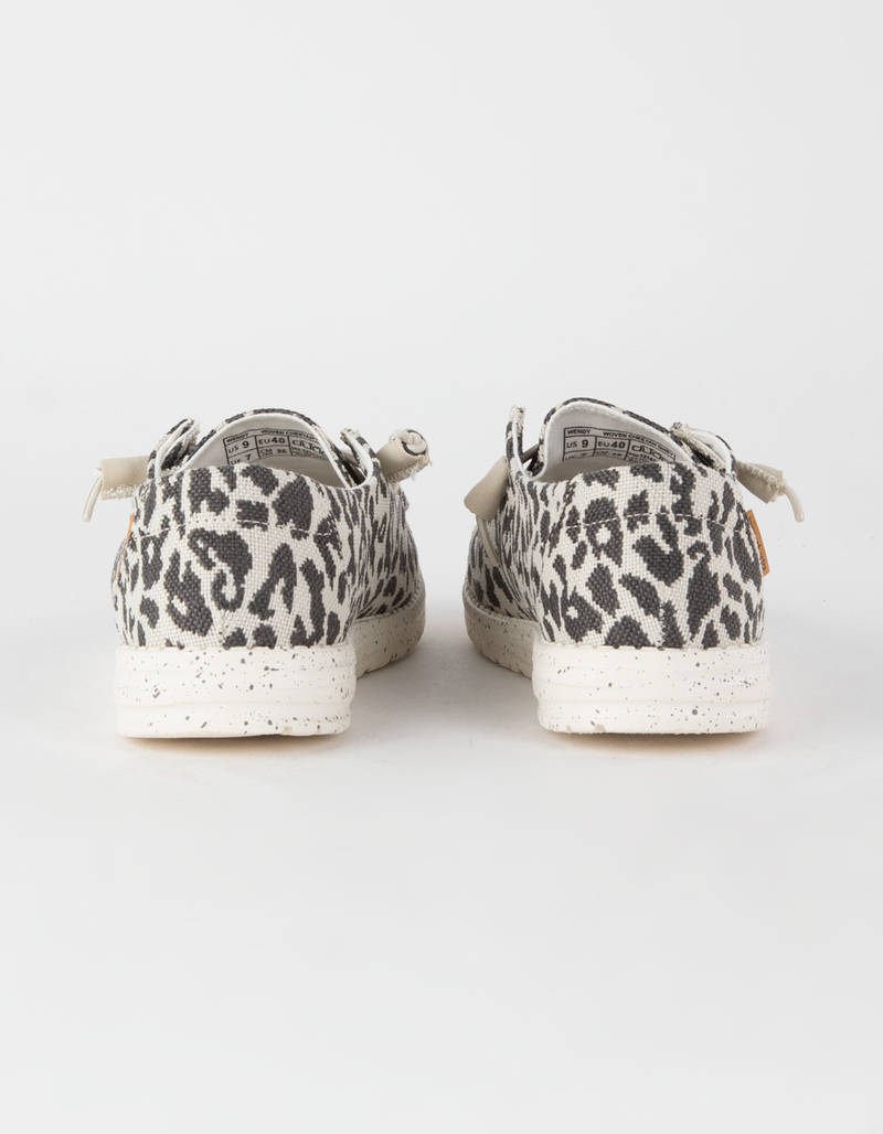 HEY DUDE Wendy Woven Cheetah Grey Womens Slip On Shoes image number 3