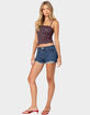EDIKTED Fern Mid Rise Denim Shorts image number 3