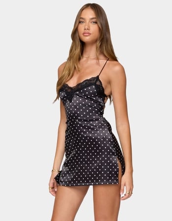 EDIKTED Lacey Backless Polka Dot Mini Dress Alternative Image