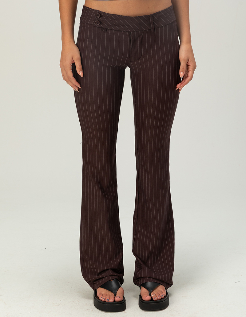 FULL TILT Womens Low Rise Pinstripe Bootcut Pants image number 1