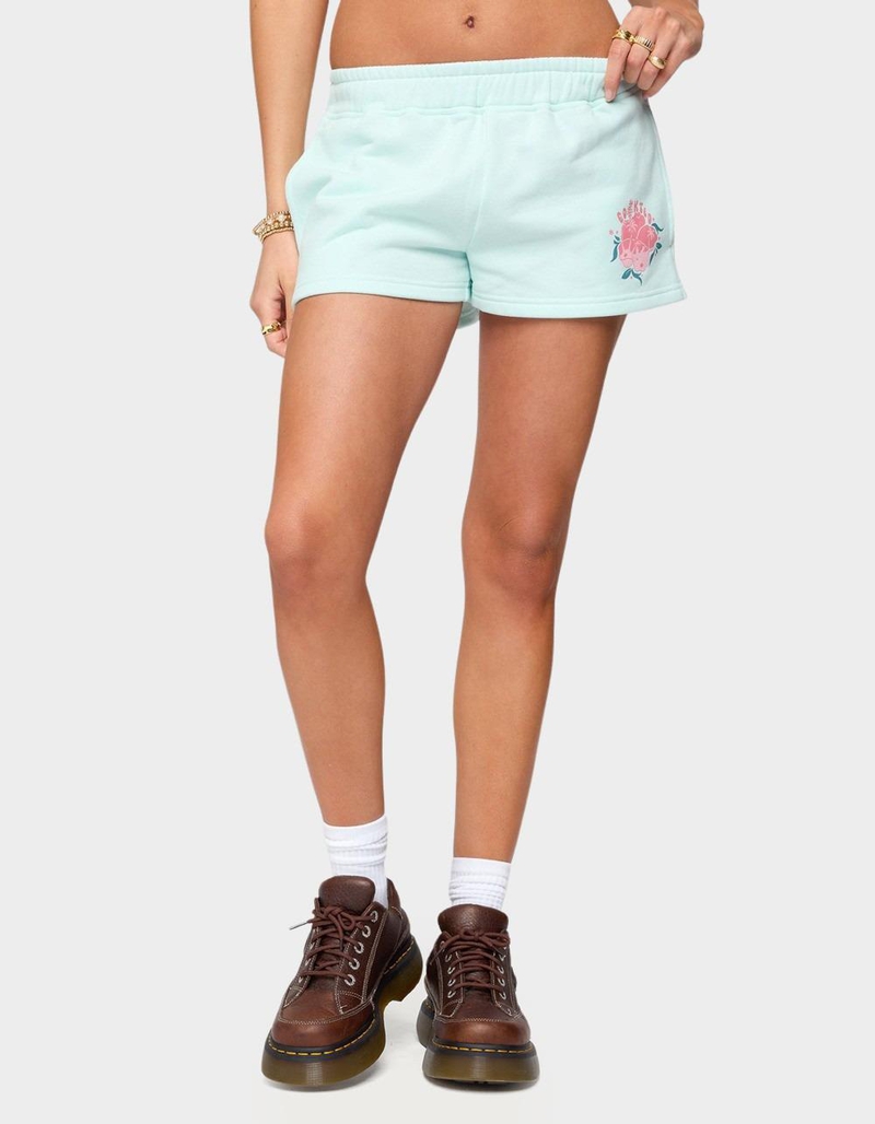 EDIKTED Beach Bloom Sweat Shorts image number 0