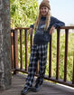 RSQ Girls Plaid Flannel Pants image number 1