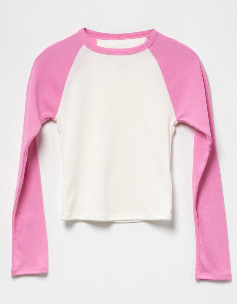 FULL TILT Womens Solid Raglan Tee - PINK | Tillys