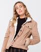 ASHLEY Corduroy Sherpa Womens Tan Jacket image number 1