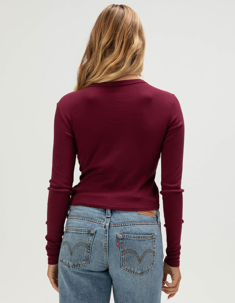 FULL TILT Hibiscus Womens Long Sleeve Tee image number 3