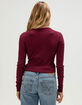 FULL TILT Hibiscus Womens Long Sleeve Tee image number 4
