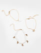 FULL TILT 3 Pack Cherry/Bow/Heart Bracelets image number 1
