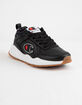 CHAMPION Life 93 Eighteen C Logo Black Leather Boys Shoes image number 2