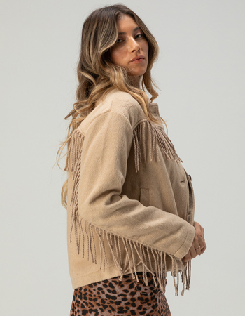 RSQ Womens Fringe Shacket Alternative Image