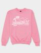 VENICE BEACH Sunset Distressed Unisex Kids Crewneck Sweatshirt image number 1