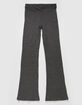WHITE FAWN Rib Girls Charcoal Flare Pants image number 2