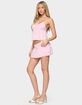 EDIKTED Selene Lacey Pleated Tank Top image number 4