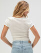 RSQ Womens Square Neck Pointelle Top image number 4