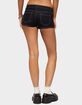 EDIKTED Quinne Contrast Stitch Denim Shorts image number 3