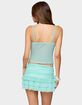 EDIKTED Enya Fringed Sheer Mesh Top image number 2