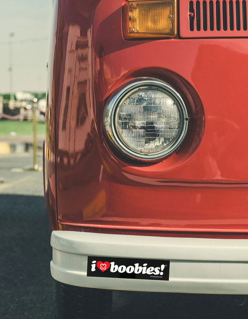 KEEP A BREAST I Love Boobies! Bumper Sticker image number 2