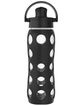 LIFEFACTORY 22oz Active Cap Onyx Glass Water Bottle image number 1