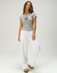 FULL TILT Leopard Star Womens Baby Tee image number 2