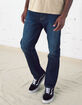 RSQ Mens Relaxed Taper Dark Vintage Wash Jeans image number 2