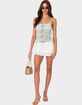 EDIKTED Adrianne Textured Knit Mini Skirt image number 3