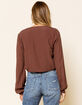 WEST OF MELROSE Knot Yours Brown Womens Top image number 3