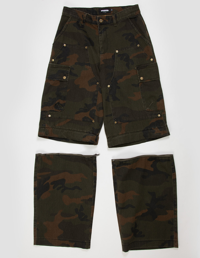 RSQ Mens Extra Baggy Zip Off Cargo Pants image number 3