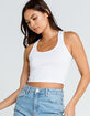 BOZZOLO Scoop Neck Womens White Tank image number 1