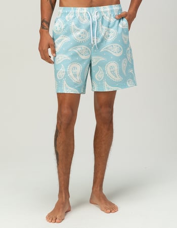 RSQ Mens Seersucker 6.5" Swim Trunks Primary Image