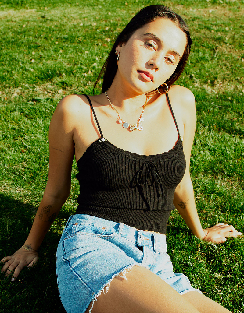 RSQ Womens Ribbon Rosette Cami image number 0