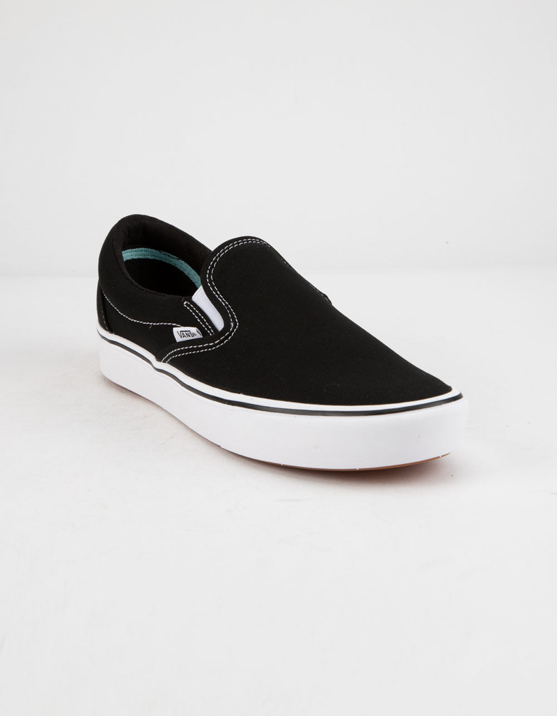 VANS ComfyCush Classic Slip-On Black & True White Shoes image number 1