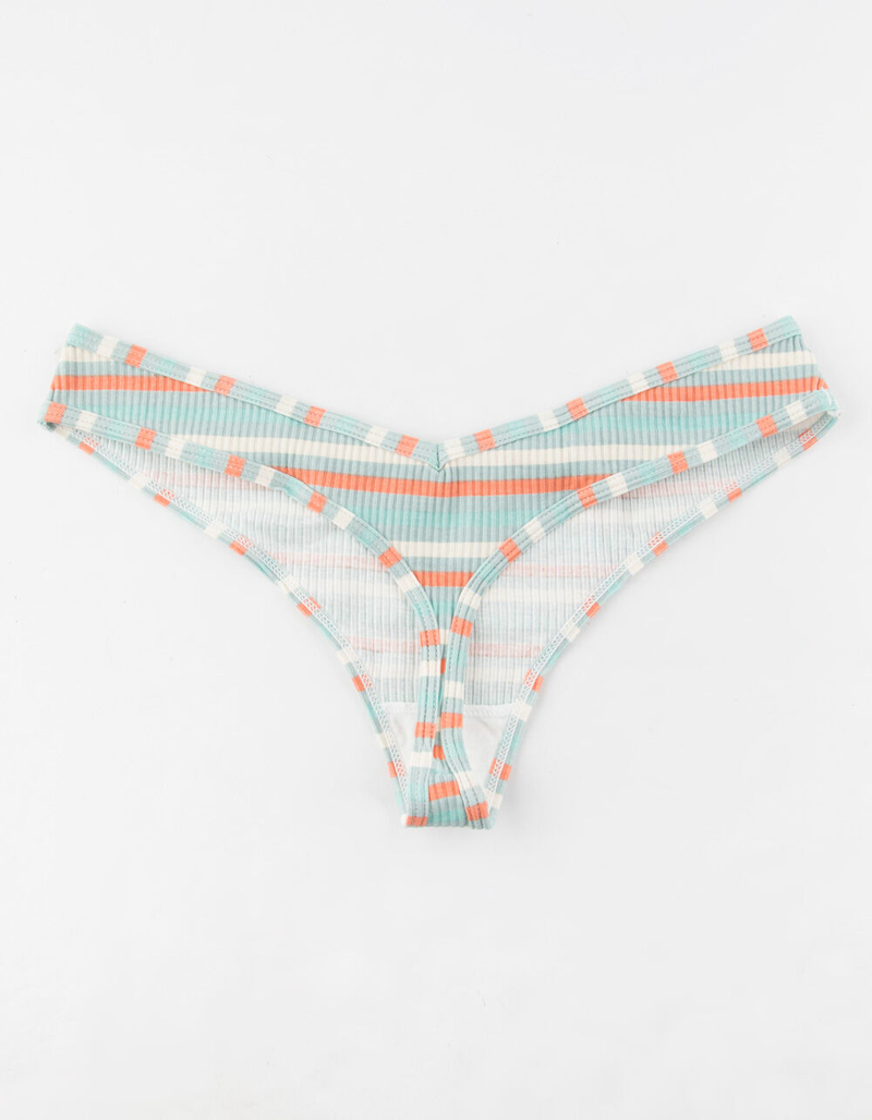 FULL TILT Stripe Rib V Thong image number 1
