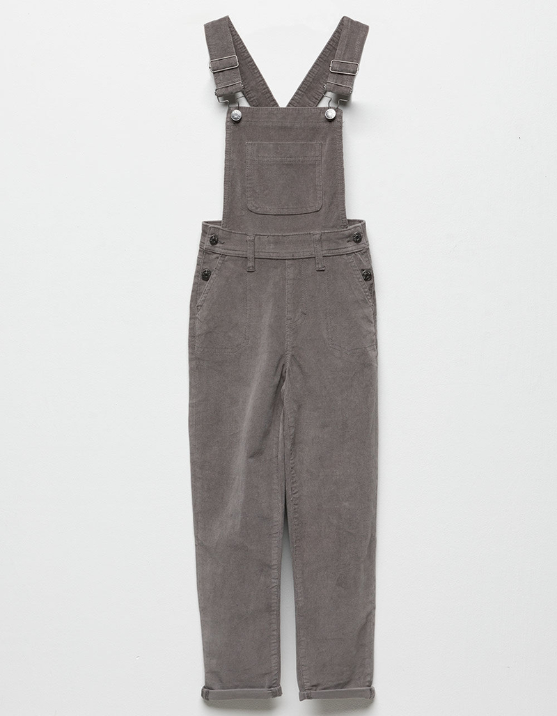 CELEBRITY PINK Gray Girls Corduroy Overalls image number 0