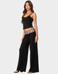 EDIKTED Leopard Fold Over Pants image number 4